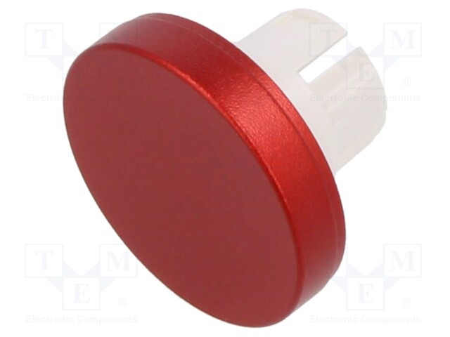 Actuator lens; 22mm; 61; Colour: red; Mat: aluminium; Ø19.7mm