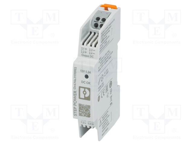 Power supply: switched-mode; Mounting: DIN; IP20