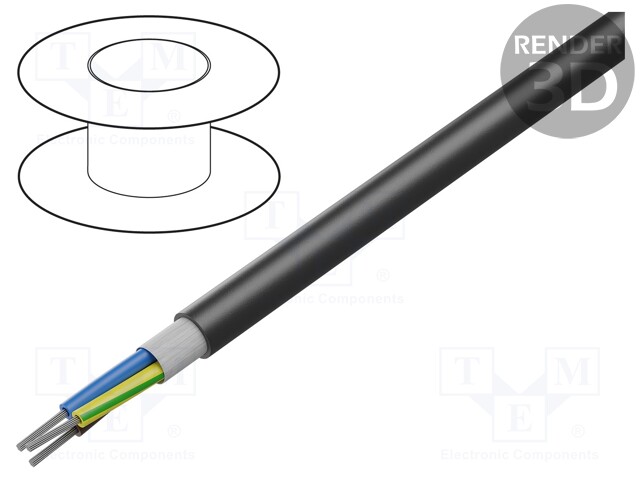 Wire; HELUTHERM® 145 MULTI; stranded; Cu; 3G2,5mm2; polyolefine