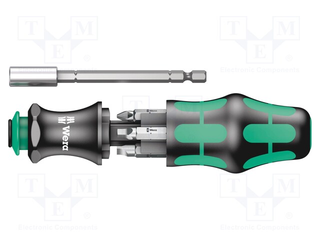 Kit: screwdriver; with bit magazine; 6pcs.