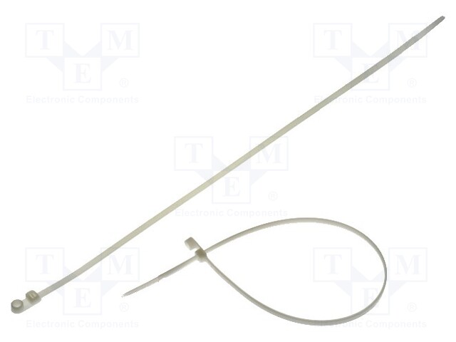 Cable tie; with a hole for screw mounting; L: 370mm; W: 4.8mm