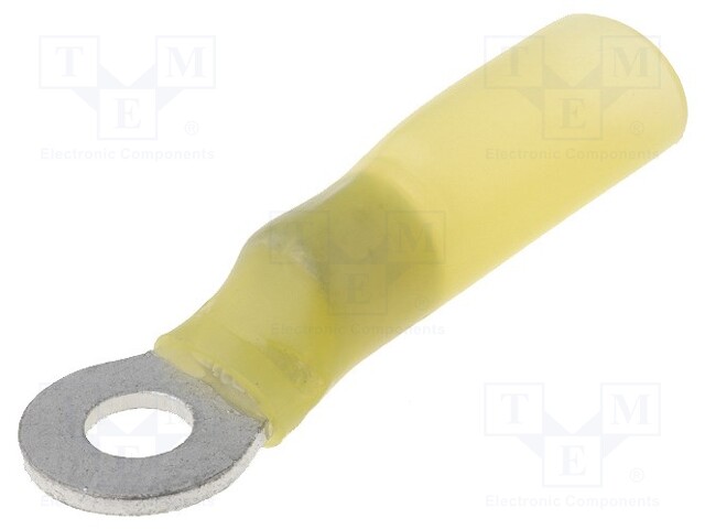 Ring terminal; M4; Ø: 4.3mm; 4÷6mm2; crimped; for cable; yellow