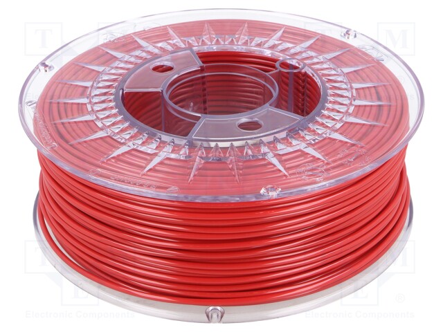 Filament: PET-G; 2.85mm; red; 220÷250°C; 1kg; ±0,05mm