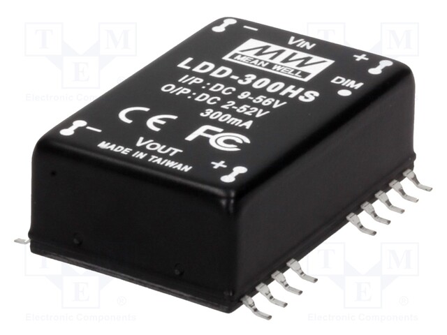 Converter: DC/DC; 18W; Uin: 9÷56V; Uout: 2÷52VDC; Iin: 320mA; 12.8g