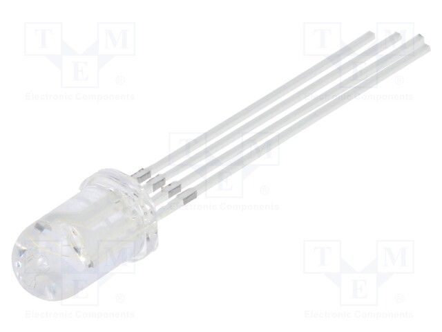 LED; 5mm; tricolour; RGB; 3000mcd; 5800mcd; 2180mcd; 30°; 7.5/8/8mA