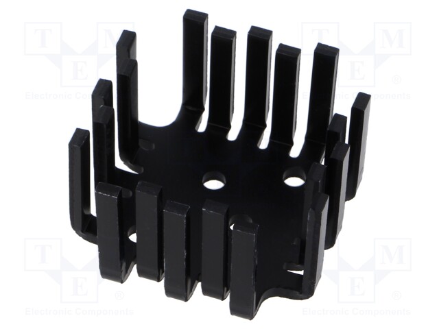 Heatsink: extruded; U; TO3; black; L: 46mm; W: 46mm; H: 25.4mm; 6°C/W