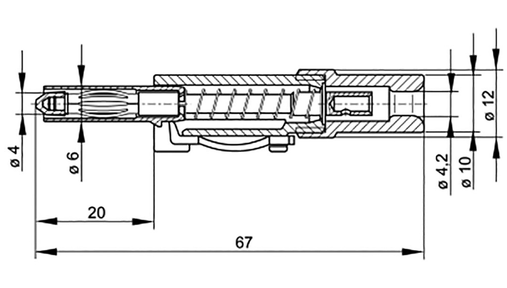 Connector: 4mm banana; plug; 30A; 60VDC; green; insulated; 5mΩ