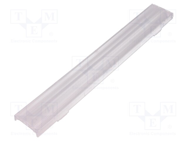 LED lens; rectangular; transparent; H: 10.3mm