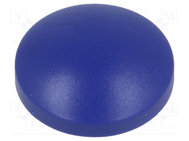 Button; round; blue; Mat: plastic