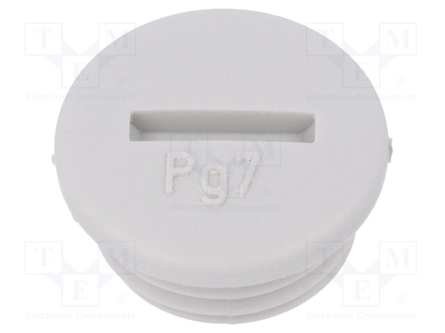 Stopper; PG7; IP54; Mat: polyamide; light grey