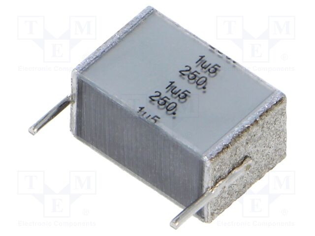 Capacitor: polyester; 1.5uF; 160VAC; 250VDC; 15mm; ±10%; -55÷125°C