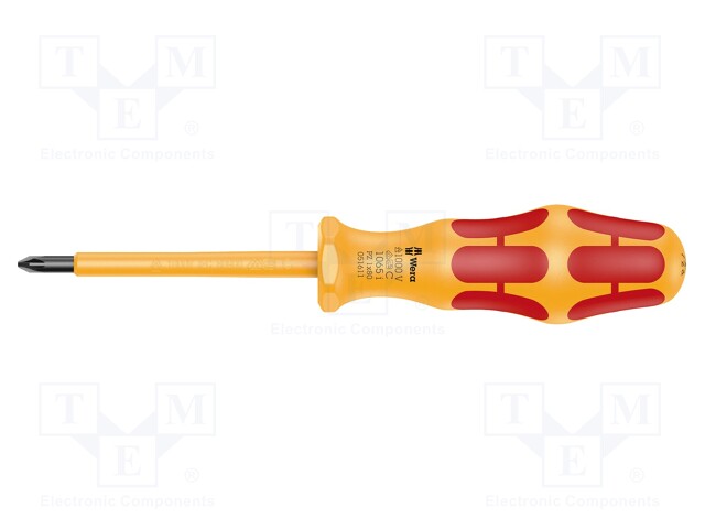 Screwdriver; insulated; Pozidriv®; PZ1; Blade length: 80mm