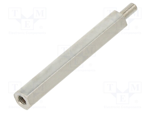 Screwed spacer sleeve; Int.thread: M2,5; 35mm; Ext.thread: M2,5