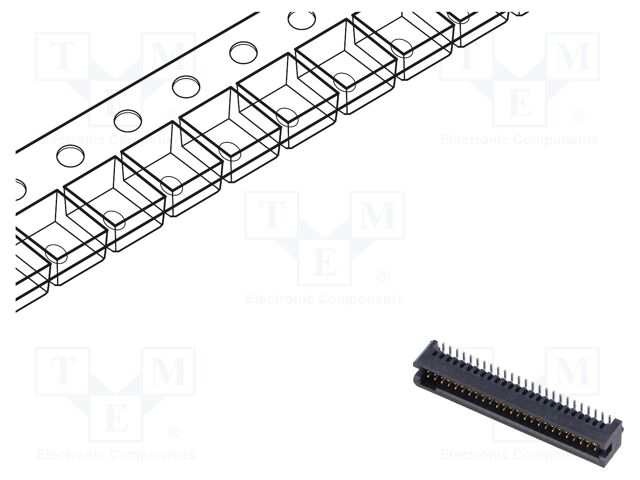 Connector: PCB to PCB; male; PIN: 50; 1.27mm; TFM; SMT; socket; 3.7A