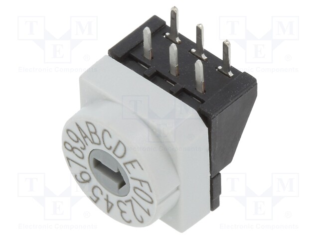 Switch: rotary; Pos: 16; 1uA/20mVDC; -60÷125°C; Mounting: THT