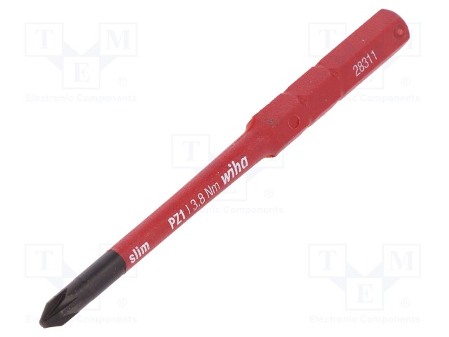 Screwdriver bit; Pozidriv®; PZ1; max.3.8Nm; 1kVAC; insulated