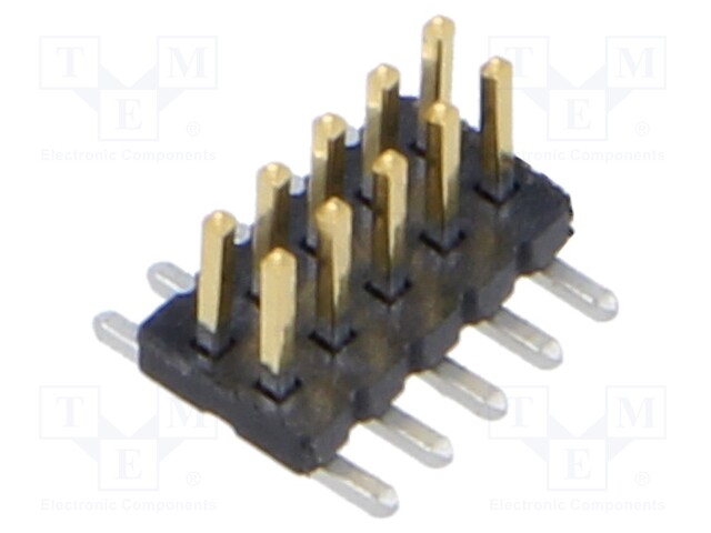 Connector: pin strips; male; PIN: 10; 1.27mm; gold flash; SMT; reel