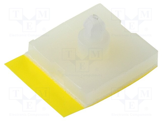 Self-adhesive holder; polyamide; L: 4.8mm; Ø2: 2.54mm