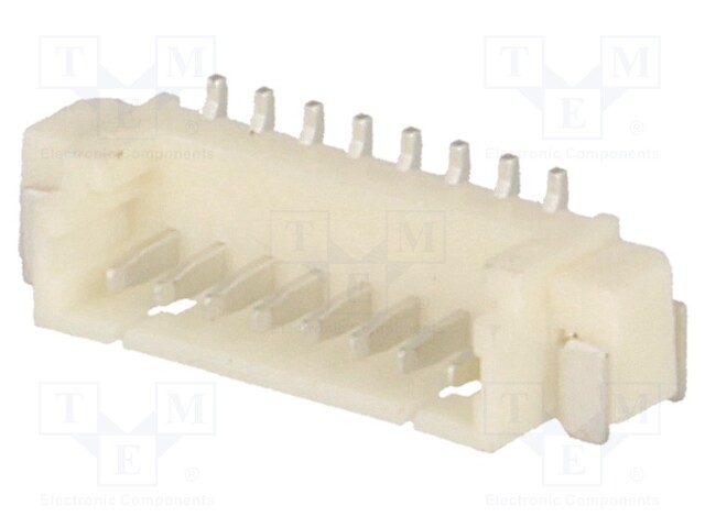 Socket; wire-board; male; 1.25mm; PIN: 8; SMT; 125V; 1A; tinned