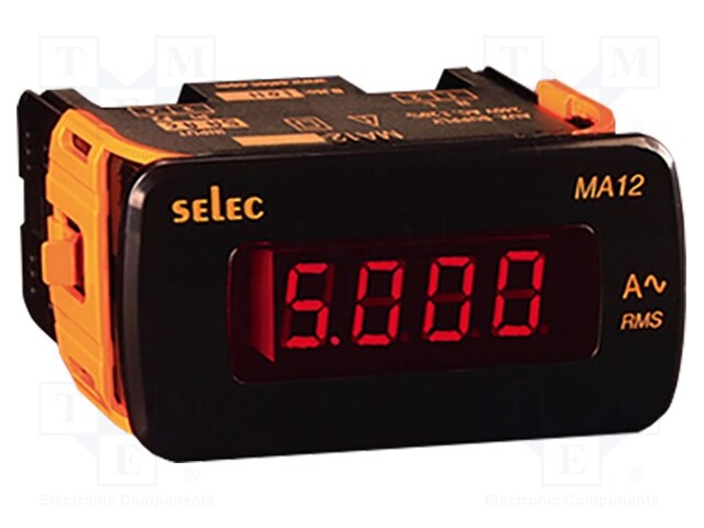 Ammeter; digital,mounting; I AC: 0÷4kA; True RMS; on panel; 230VAC
