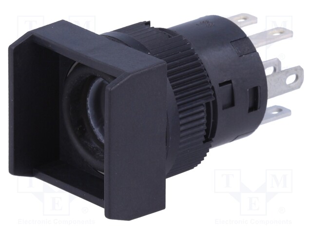 Switch: push-button; Pos: 2; DPDT; 3A/125VAC; ON-(ON)