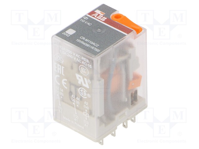 Relay: electromagnetic; DPDT; Ucoil: 110VAC; 12A; max.250VDC