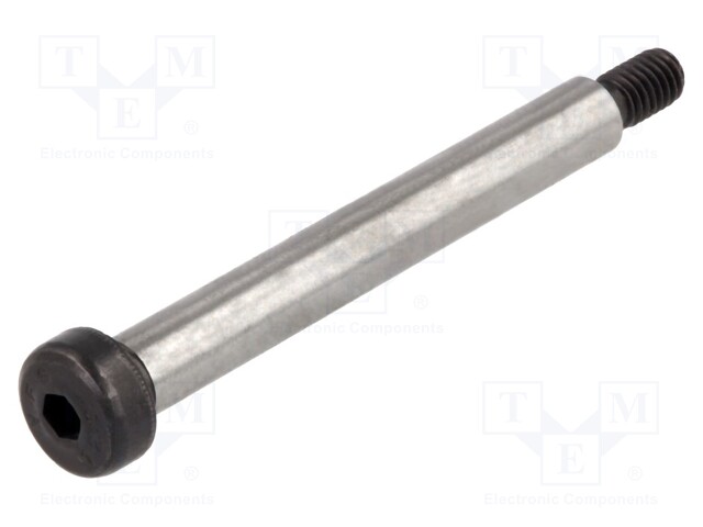 Shoulder screw; Mat: steel; Thread len: 11mm; Thread: M6; Cut: imbus