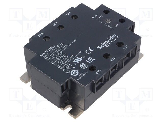 Relay: solid state; Ucntrl: 4÷32VDC; 50A; 48÷530VAC; 3-phase; IP20