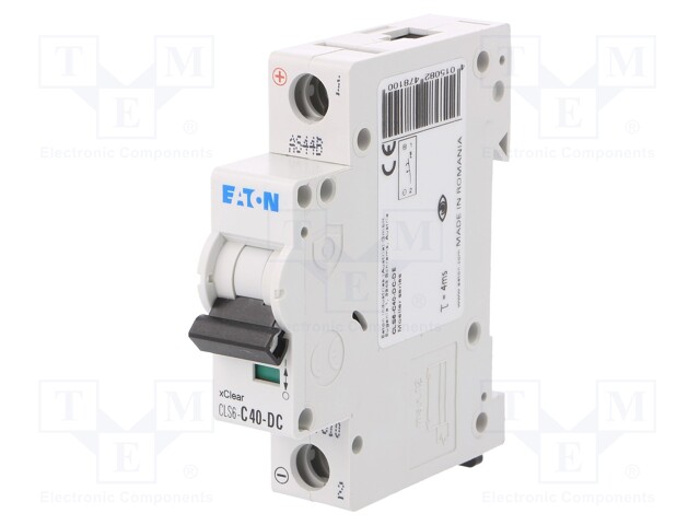 Circuit breaker; 250VDC; Inom: 40A; Poles: 1; DIN; Charact: C; 6kA