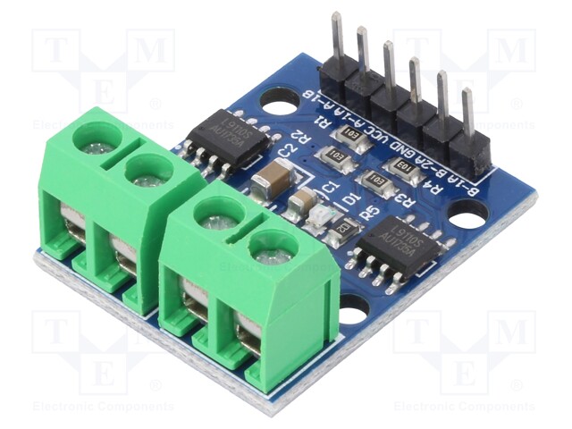 Stepper motor controller; L9110S; 800mA; Uin mot: 12V; Channels: 2