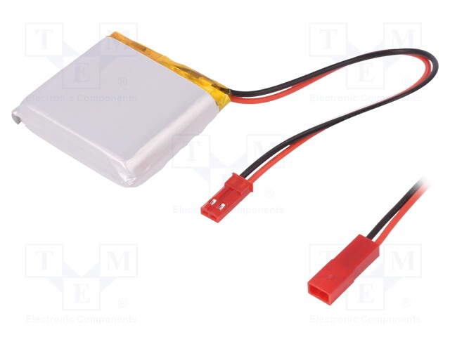 Re-battery: Li-Po; 3.7V; 1580mAh; Leads: cables; 10x37x40mm