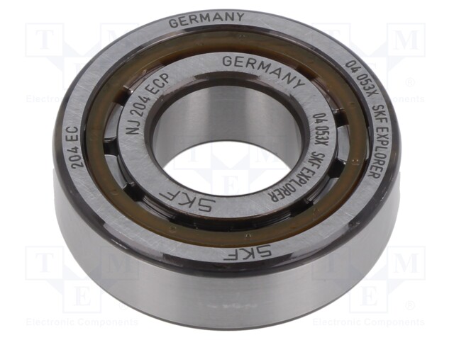 Bearing: cylindrical roller, single row; Øint: 20mm; Øout: 47mm