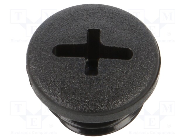 Stopper; M12; Mat: polyamide; black; Pcs: 10