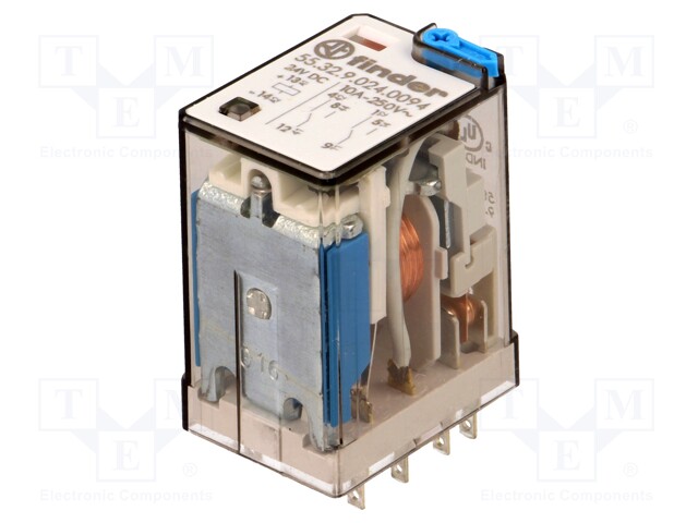 Relay: electromagnetic; 24VDC; 10A; max.250VAC; industrial