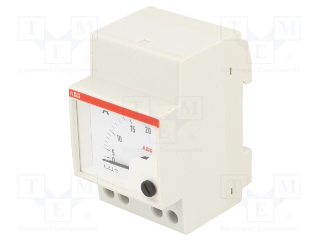 Meter; for DIN rail mounting; 0÷20A; Class: 1,5; 50÷60Hz; IP20