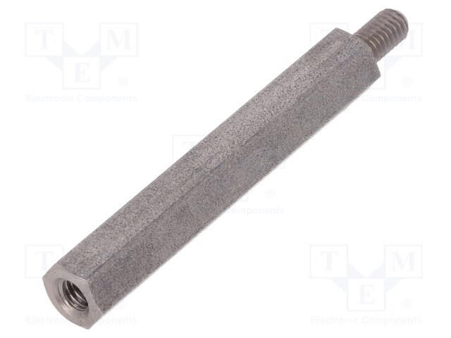 Screwed spacer sleeve; Int.thread: M4; 45mm; Ext.thread: M4