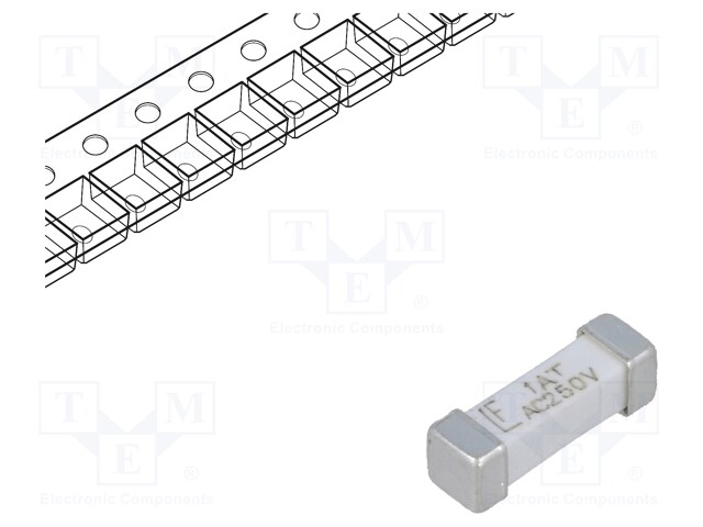 Fuse: fuse; time-lag; 1A; 250VAC; SMD; ceramic; 10,1x3,1x3,25mm