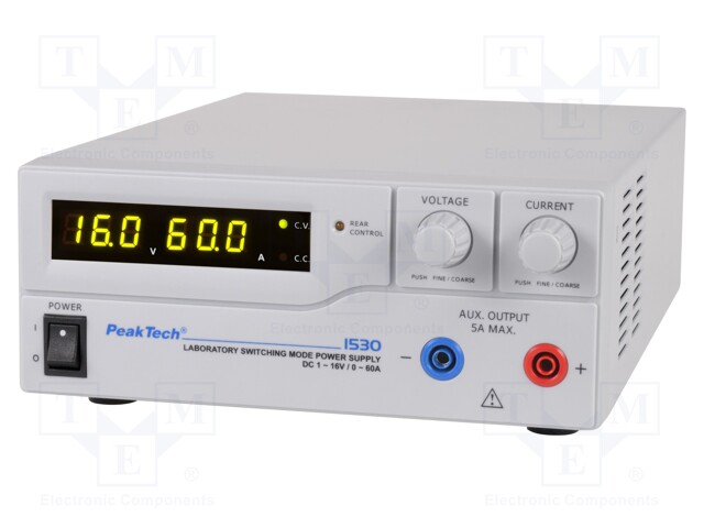 Power supply: laboratory; single-channel,adjustable; 1÷16VDC