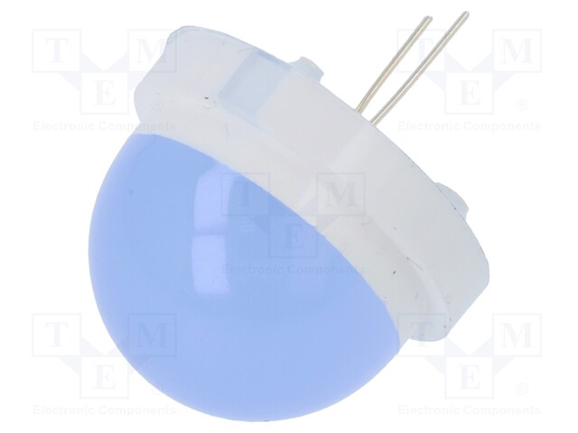 LED; 20mm; blue; 480÷1700mcd; 120°; No.of term: 2; 5÷20mA; 10.5÷11V