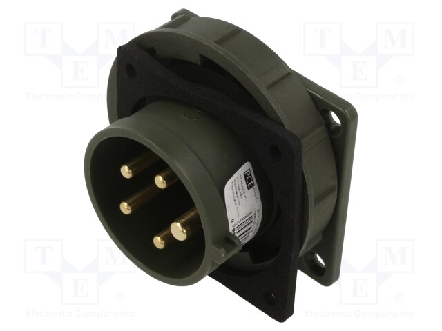 Connector: AC supply 3-phase; socket; male; 16A; 400VAC; IEC 60309