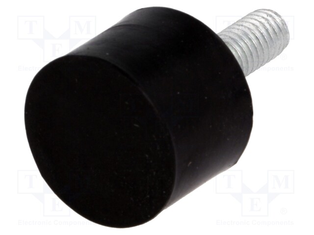 Vibroisolation foot; Ø: 20mm; H: 15mm; Shore hardness: 70±5; 437N