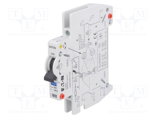 Auxiliary contacts; DPDT; DIN; AC load @R: 3A/250VAC