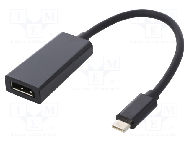 Adapter; USB 3.1; DisplayPort socket,USB C plug; 230mm