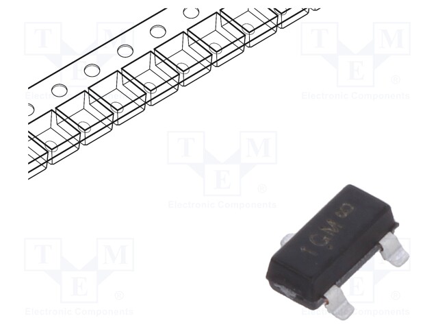 Transistor: NPN; bipolar; 80V; 0.5A; 225mW; SOT23