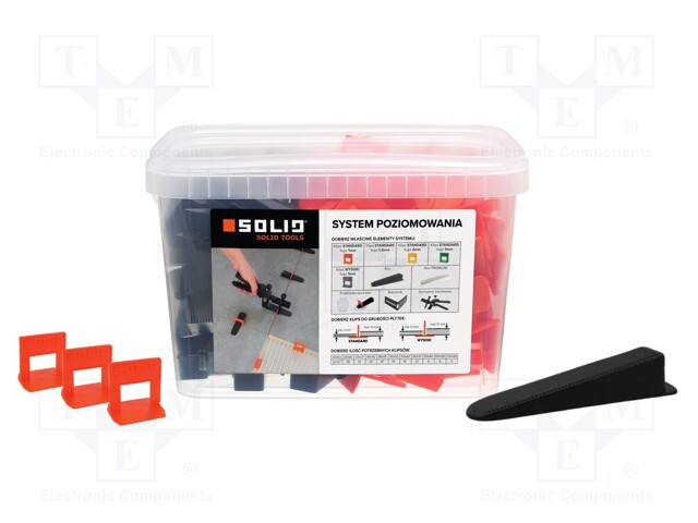 The tile leveling system; 1mm