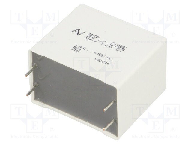 Capacitor: polypropylene; DC-Link; 20uF; ESR: 4.7mΩ; C4AE; THT; ±5%