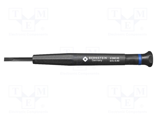 Screwdriver; slot; precision; 2,5x0,4mm; Blade length: 17mm