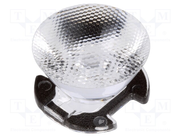 LED lens; round; Mat: PMMA plexiglass; transparent; 10÷13°; Ø: 26mm