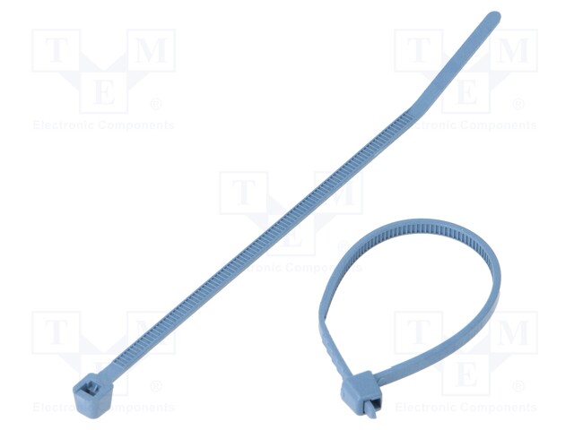 Cable tie; with metal; L: 100mm; W: 2.5mm; polyamide; 80N; Ømax: 22mm