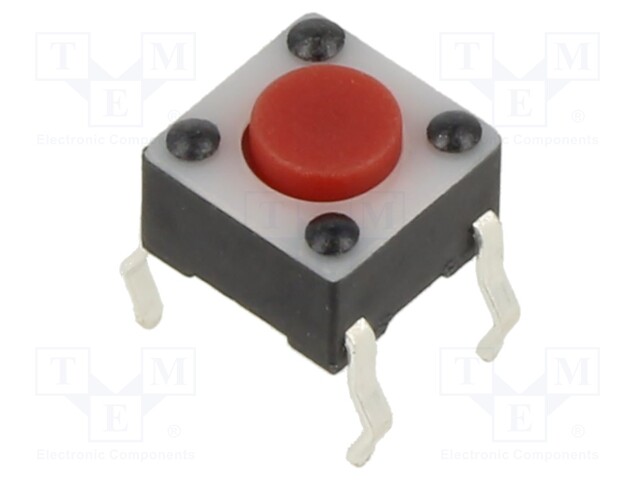 Microswitch TACT; SPST-NO; Pos: 2; 0.05A/12VDC; THT; 2.45N; 6x6x4mm